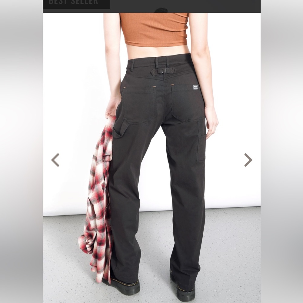 NWT Wildfang high waisted pants .medium. Black